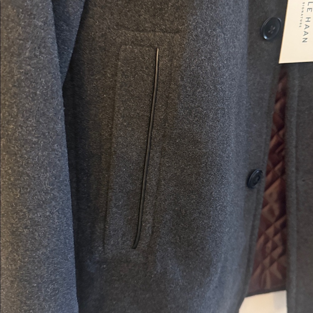 Cole Haan Men's Charcoal Car Coat - Picture 10 of 14
